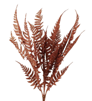 Glittered Fern Bush 60cm Rose Gold-0