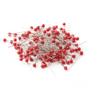 1.5" Pearl Pins x 144 Red-0