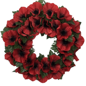 14" Artificial Poppy Wreath