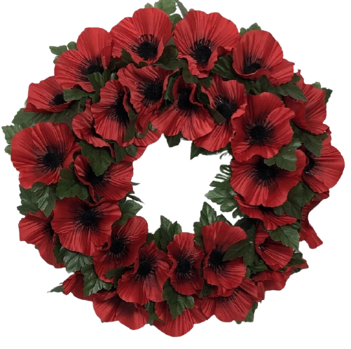 14" Artificial Poppy Wreath