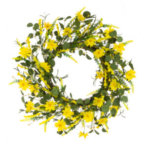 Crown Daisy Foliage Wreath 60cm-0