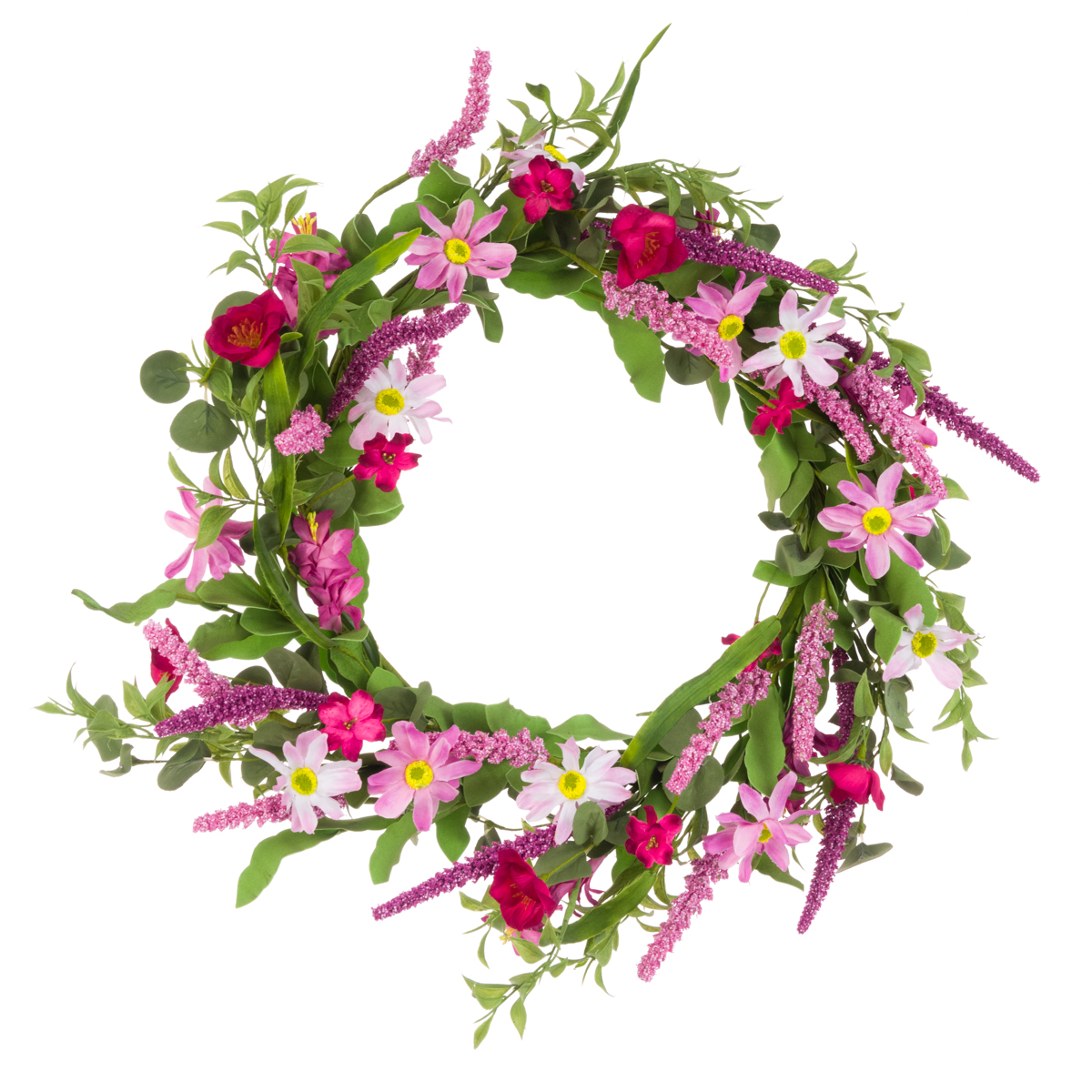 Daisy Blossom Mix Wreath 60cm-0