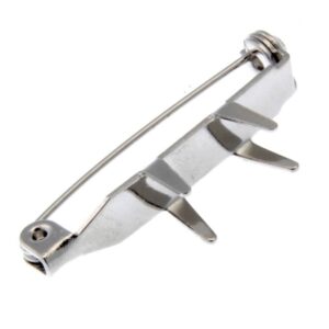 Metal Corsage Clip Silver x 12pcs-0
