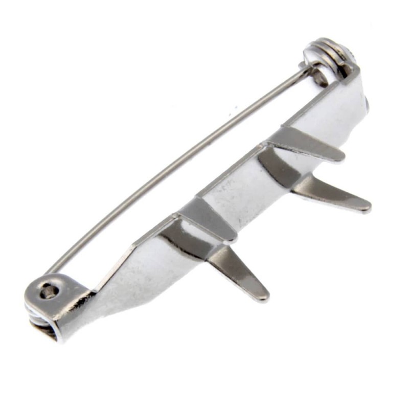 Metal Corsage Clip Silver x 12pcs-0