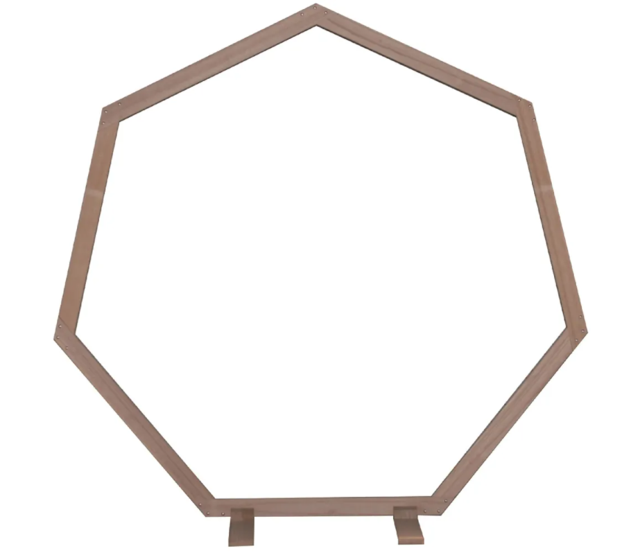 223cm Heptagon Wooden Arch Natural-0