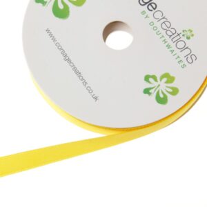 25mm Double Faced Satin - Yellow (25mm x 20m)-0