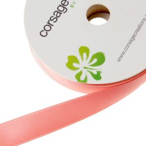 25mm Double Faced Satin - Coral (25mm x 20m)-0