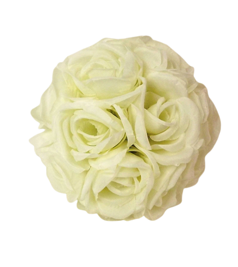 7" Rose Ball Hanger Cream-0