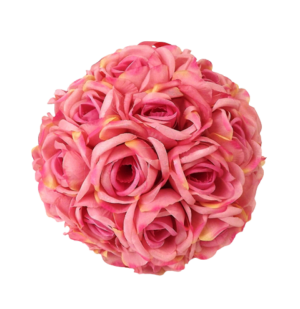 9" Rose Ball Hanger Pink-0