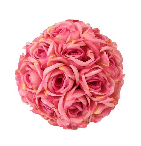9" Rose Ball Hanger Pink-0