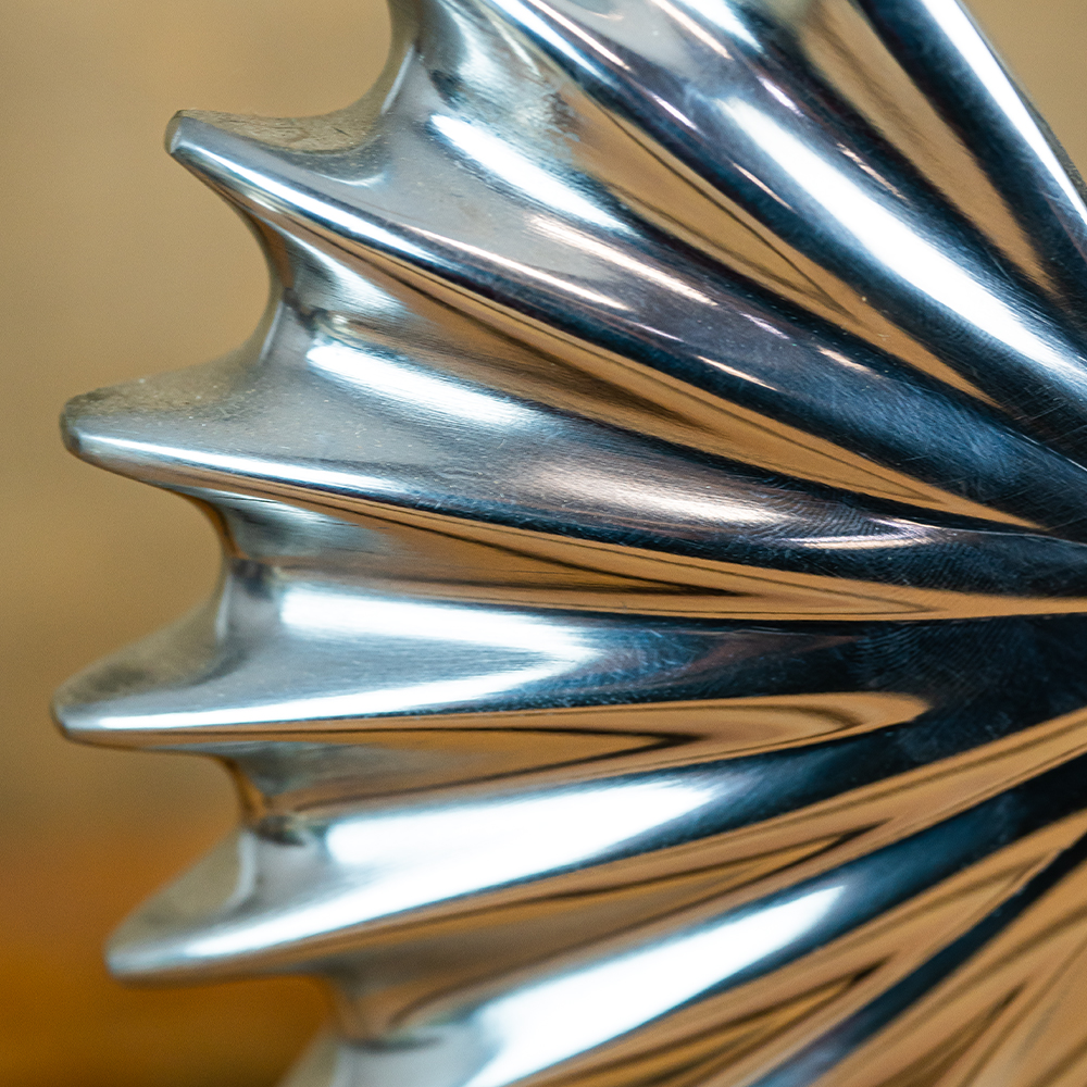 Aluminium Shell Vase 27cm-25190