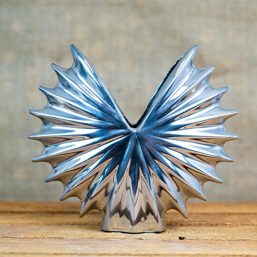 Aluminium Shell Vase 27cm-25189