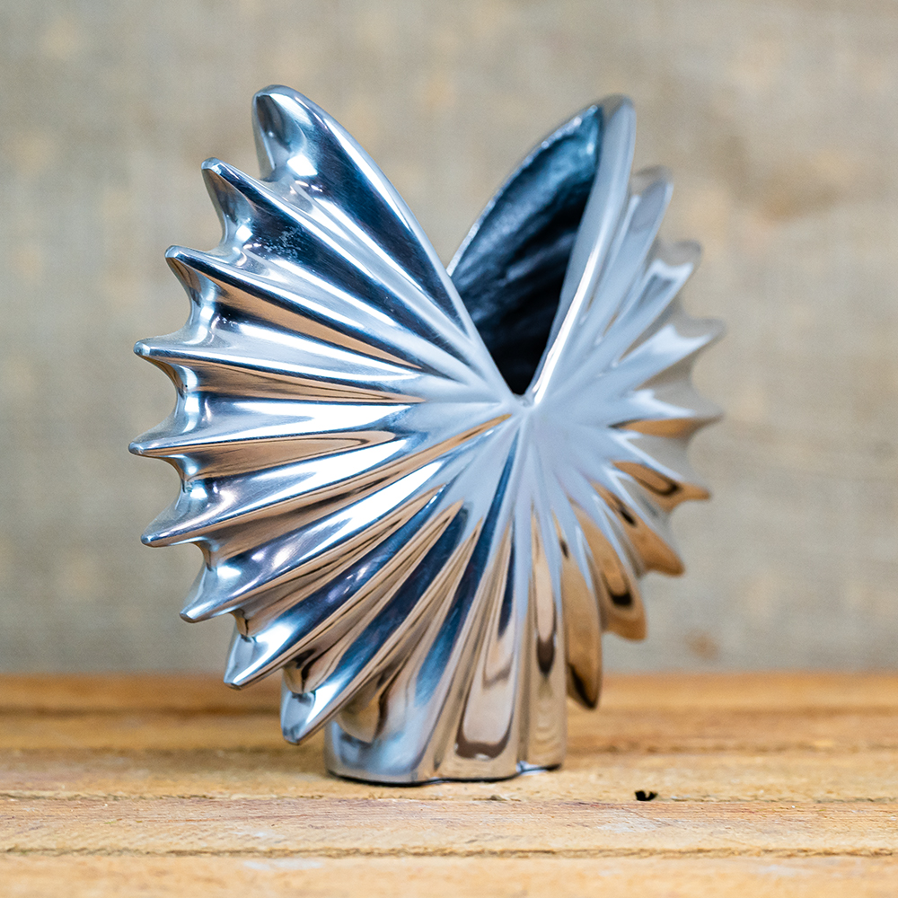 Aluminium Shell Vase 27cm-25191