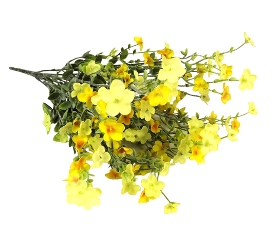 45cm Blossom Foliage Bouquet Yellow-0