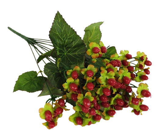 40cm Red Hypericum Bush-0