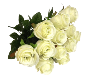 45cm Rosebud Bouquet Cream-0