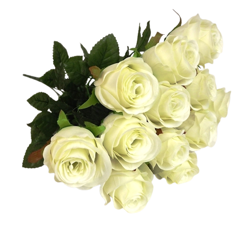 45cm Rosebud Bouquet Cream-0