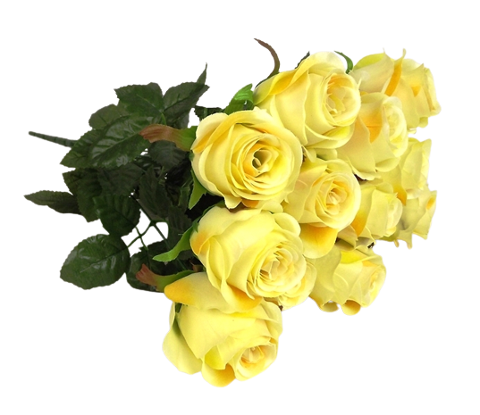 45cm Rosebud Bouquet Yellow-0
