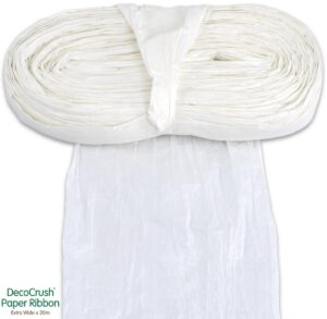 Paper Crush Ribbon Extra Wide x 20mtr White-0