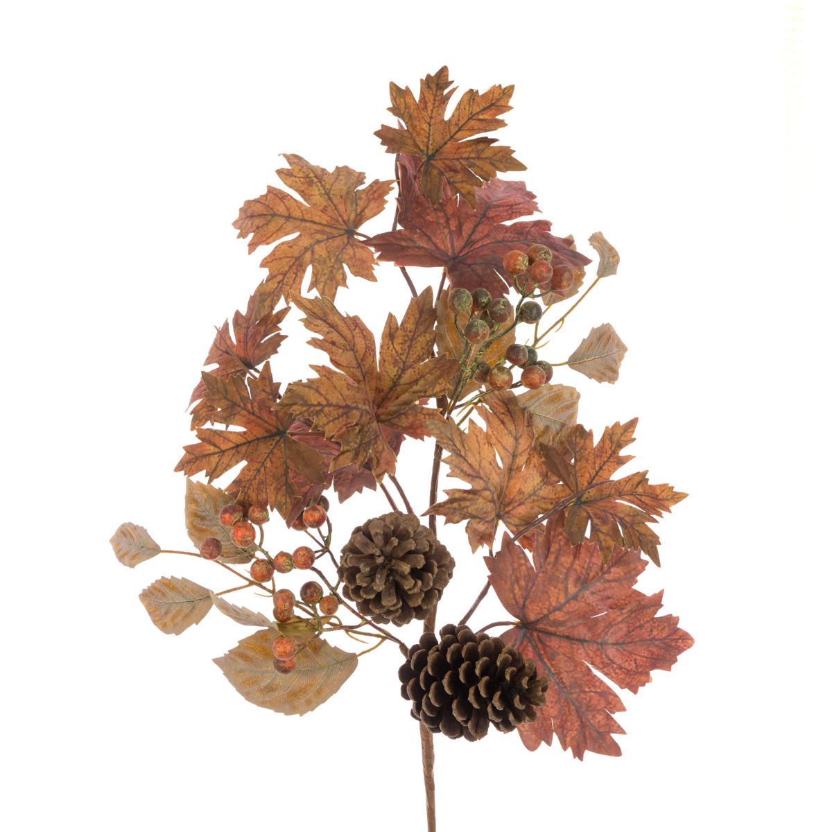 Autumn Maple Leaf Spray 91cm Brown-0