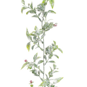 Sparkle Leaf Berry Garland 180cm-0
