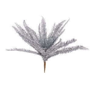 Glittered Boston Fern 51cm Silver-0
