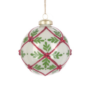 GLASS Tess Bauble 8cm-0