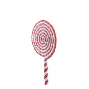 20cm Hanging Lollipop Red/White-0