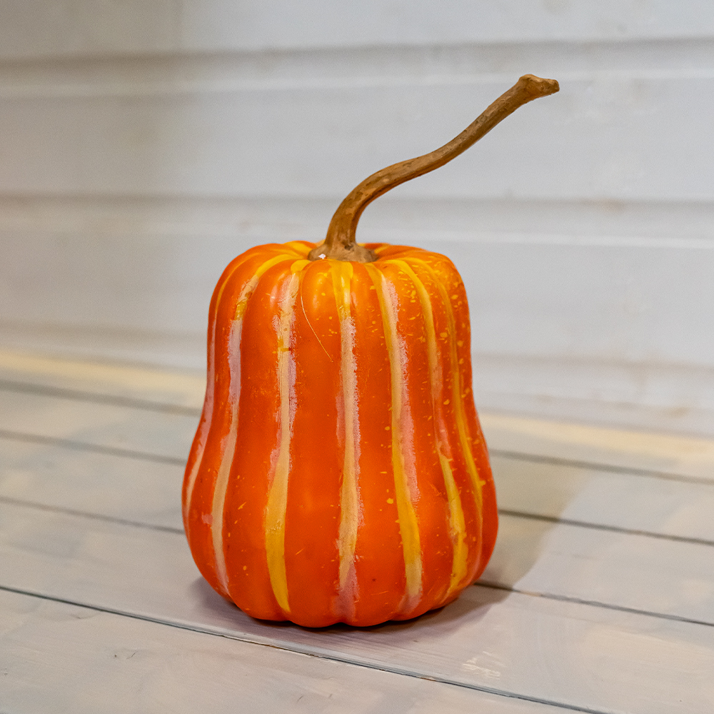 Small Artificial Butternut Pumpkin - Orange/Yellow (17cm)-25263