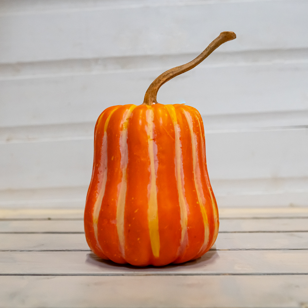 Small Artificial Butternut Pumpkin - Orange/Yellow (17cm)-25265