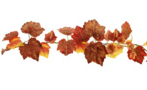 180cm Outdoor Grape Leaf Garland Red-0