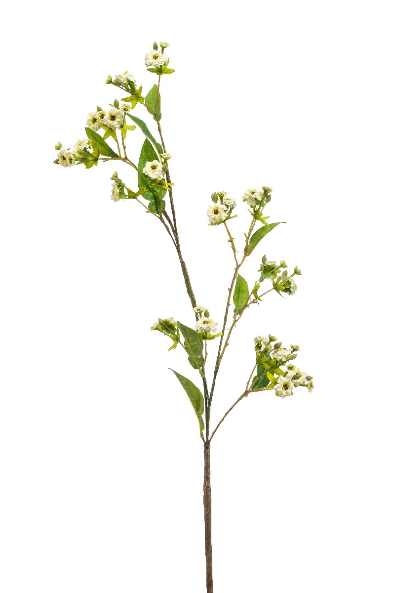Rose mini Spray White/Green 92cm-0