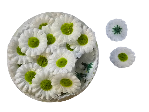 Tub Of 100 Fabric Daises 3.5cm-0