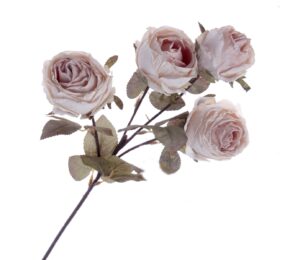 Vintage Antique Rose Faux Dried Flowers Cream