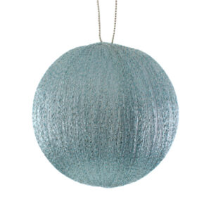 8cm Spun Metallic Bauble Lt Blue-0