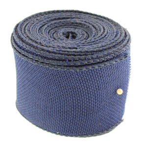 6.4cm x 9.14m Faux Jute Ribbon Blue-0