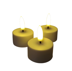Set of 6 LED Tealights - White (3.8cm x 4.5cm height)-0