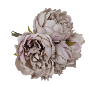 28cm Grey Peony Posy x 5 Heads-0