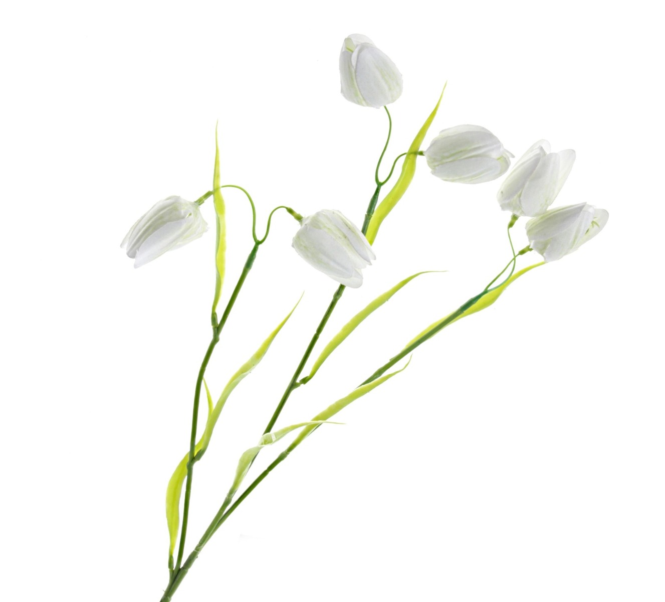 Artificial Fritillaria - White/Green (6 heads, 65cm long)-0