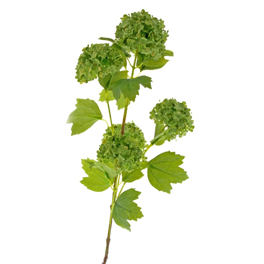 Snowball Viburnum Bush - Dark Green (6 heads, 96cm long)-0