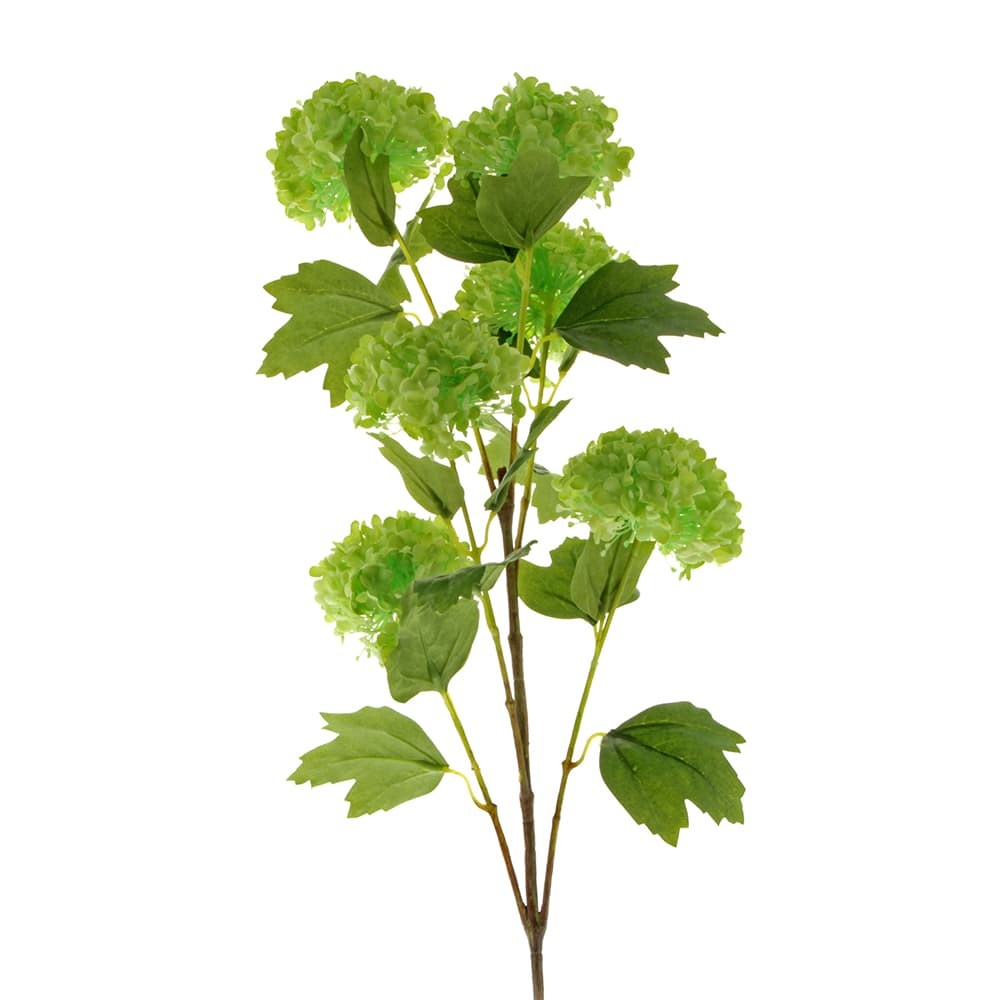 Snowball Viburnum Bush - Green (6 heads, 96cm long)-0