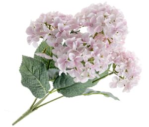 Artificial Hydrangea Bush - Light Pink (5 heads, 43cm long)-0