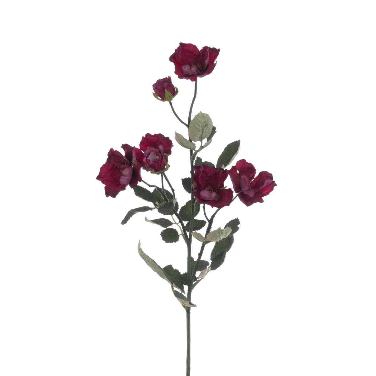 Eco Mini Rose Spray 69cm Burgundy-0