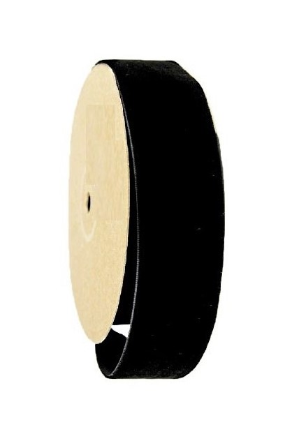 Velvet Ribbon 12mm x 10mtrs Black-0