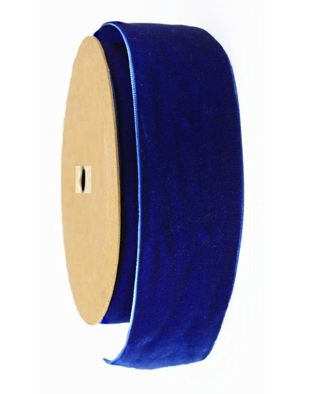 Velvet Ribbon 50mm x 10mtrs Dark Blue-0