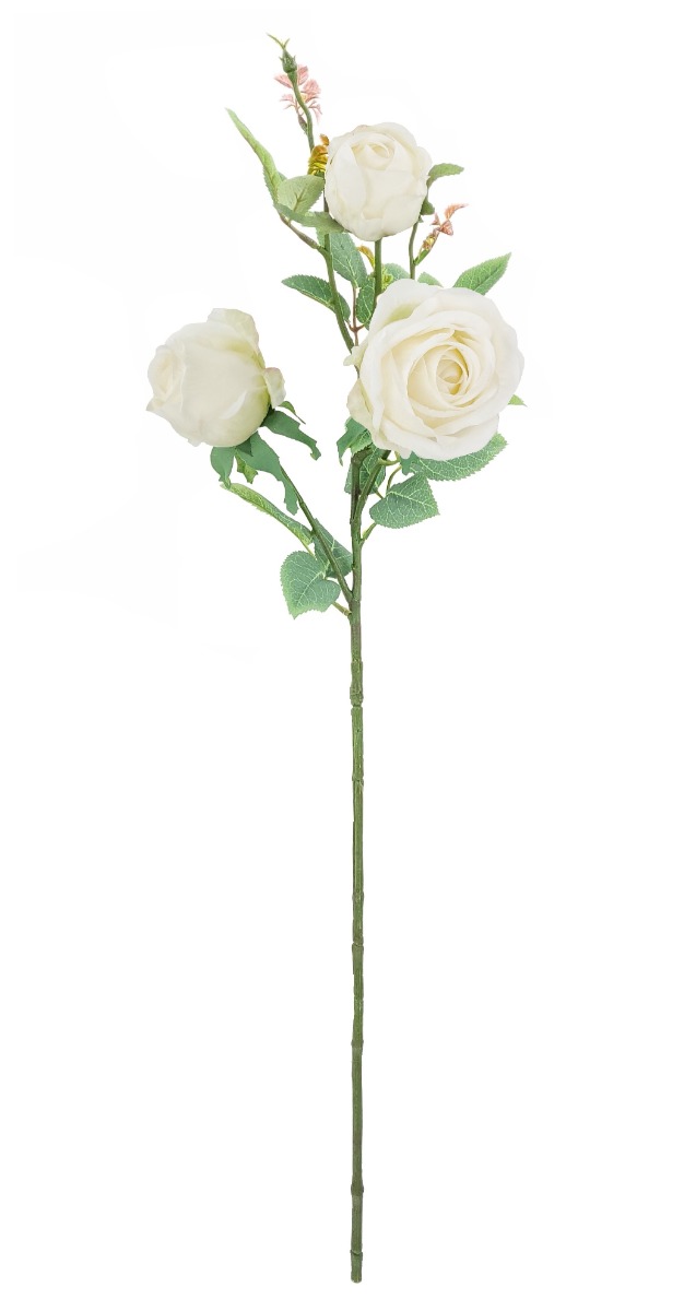 80cm Cream Rosebud Stem-0