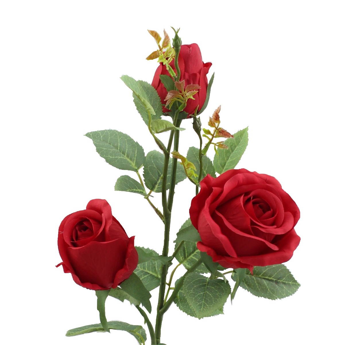 80cm Red Rosebud Stem-26895
