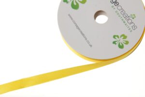 Double Face Satin 38mm x 20mtrs Yellow-0