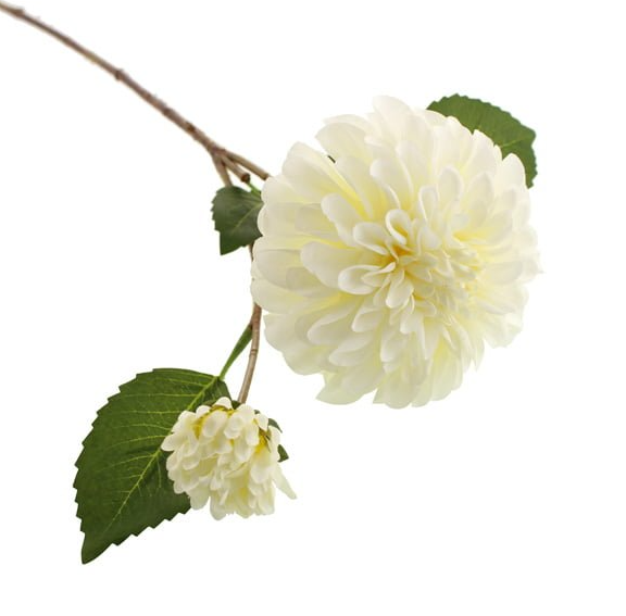 64cm Ball Dahlia With Bud Cream-0