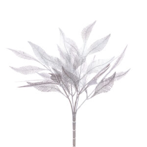 Sparkle Leaf Bush 41cm Silver-0